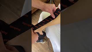 Achilles tendon relief with Spophy kinesiology tape We are sports physio [upl. by Naro837]