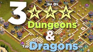 Clash Of Clans  Dungeons amp Clash of Dragons 3 Star [upl. by Karlyn]