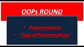 Polymorphism  Runtime polymorphismCompile Time Polymorphism Over loding amp Riding  Fumigation [upl. by Etat24]