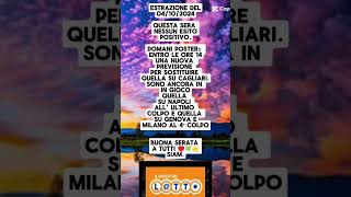 ESTRAZIONE LOTTO DEL 04102024 RESOCONTO DELLA SERATA e INFO DELLE PREVISIONI IN GIOCO ♥️☘️🤙SIAM [upl. by Rolecnahc860]