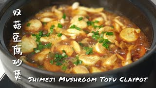 Shimeji Mushroom Tofu Claypot  双菇豆腐砂煲 [upl. by Oalsecnew453]