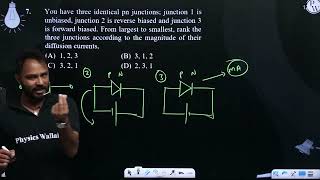 You have three identical pn junctions junction 1 is unbiased junction 2 is reverse biased and [upl. by Ravaj833]