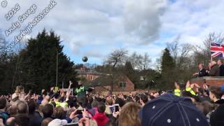 Ashbourne Shrovetide Football 2015 turning up the ball in Slow Motion [upl. by Barrett39]