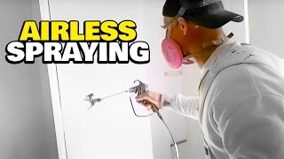 Spraying door jambs baseboards doors and windows Painting Tips [upl. by Godred]