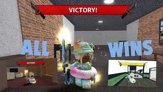 MM2 ALL WINS MONTAGE 11 Murder Mystery 2 [upl. by Ordnas]