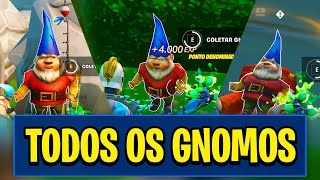 LOCALIZAÇÃO DE TODOS OS GNOMOS ESCONDIDOS MISSÕES SECRETAS  FORTNITE RAIZ [upl. by Royo317]