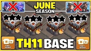 TOP 10  BEST TH11 CWL BASE WITH LINK 2024  TH11 WAR BASE WITH LINKS  TH11 BASE CLASH OF CLANS [upl. by Itnahsa]