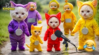 KUCING NYANYI TINKY WINKY DIPSY LALA YANTO DJ KUCING WARNA WARNI GEMOY KittyDav [upl. by Susannah]