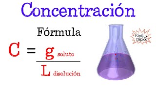 💥Calcular Concentración gL de una disolución⚗️ Fácil y Rápido  QUÍMICA [upl. by Liew259]