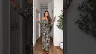 Crossdresser Rocking Leopard Evening Gown for Date Night [upl. by Wicks]