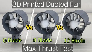 DIY 80 mm Electric Ducted Fan  3D Printed  Thrust test comparison [upl. by Nomad7]