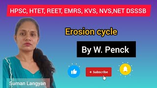 Erosion cycle in Geomorphology for Htet net kvsnvsemrs by Suman langyan [upl. by Ahsuas]