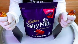 Cadbury Dairy Milk Chocolate ice cream rolls street food  ايس كريم رول شوكولاتة كادبوري ديري ميلك [upl. by Alberik]