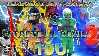 🏆10U Lakewood Jr Spartans punch their ticket to the superbowl  taking down the Stpete Lil Devils [upl. by Sral]