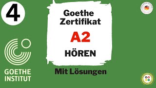 Goethe Zertifikat A2  Hören Modelltest mit Lösung am Ende [upl. by Naerol]