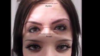 Maquillage permanente des sourcils quotpoil à poil quot [upl. by Nohsyt]