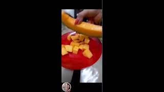 Slicing rock melon and mangowatch me [upl. by Haceber]