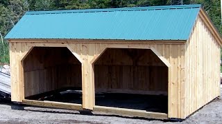 quotThe 12X20 Run In Standard Shedquot  Horse amp Livestock Shelter  Easily Moved  16 Sizes  DIY Plans [upl. by Hiett]