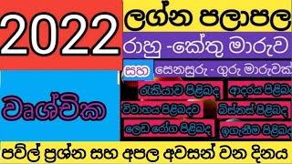 2022 LAGNA PALAPALA  වෘශ්චික ලග්නය [upl. by Towny66]