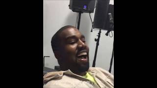 KANYE WEST freestyling in a Studio Session [upl. by Esmerolda152]