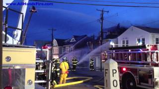 Five Hurricane Sandy Damaged Homes Burn in Manasquan NJ [upl. by Alyhs]