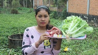 Awesome Cooking Pork With Vegetables Bok Choy Recipe  Cook Pork Recipes  Village Food Factory [upl. by Nomla640]