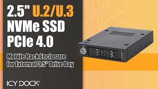 25インチ U2  U3 NVMe SSD搭載用 リムーバブルケース  ToughArmor MB601VKB  ICY DOCK [upl. by Wenonah]