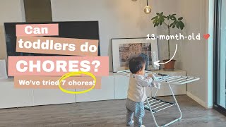 Montessori Practical Life Activities for TODDLERS 1218 months  Chores for 1 year olds [upl. by Mert]