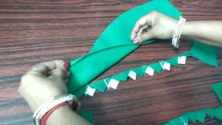 Easy way to make triangle design on sleeves neck and border [upl. by Ethelind]