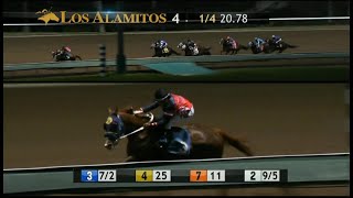 Los Alamitos Replays  Sunday January 28 2024  Race 4 [upl. by Alliuqal]