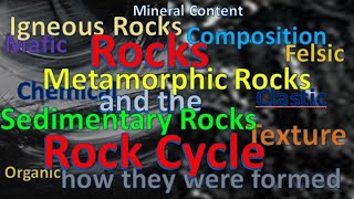 Types of Rocks  Igneous Sedimentary Metamorphic  and the Rock Cycle  Earth Science [upl. by Karli]