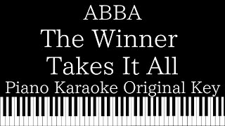 【Piano Karaoke Instrumental】The Winner Takes It All  ABBA【Original Key】 [upl. by Karas282]