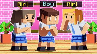 I Went UNDERCOVER In GIRLS ONLY Minecraft School [upl. by Refynnej160]