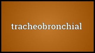 Tracheobronchial Meaning [upl. by Giess]