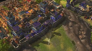 Stronghold Warlords  1v1v1 MASSIVE DEFENCES [upl. by Feltie]