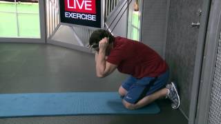 Learn how to do Kneeling Abs Crunch Back to Door with resistance bands [upl. by Navonod]