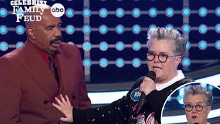 Rosie O’Donnell shoves Steve Harvey aside bursts into song in abrupt Celebrity Family Feud moment [upl. by Deegan160]