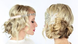 2 gorgeous GATSBY inspired hairstyles [upl. by Ardnoed331]