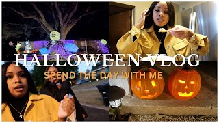 HALLOWEEN VLOG 🎃 Trick or Treating  Gumbo Mukbang  Errands  FALL VLOG [upl. by Mannos]