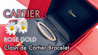 Unboxing Clash de Cartier Bracelet for stacking with Love Bracelet cartier 卡地亚 rosegoldbangles [upl. by Myrvyn856]