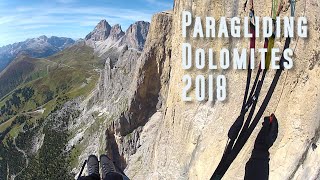 Paragliding Dolomites 2018  Col Rodella  Langkofel  Pordoi [upl. by Bullough]