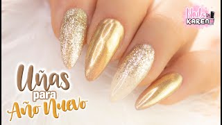 UÑAS DORADAS para AÑO NUEVO  Express [upl. by Yojenitsirk707]