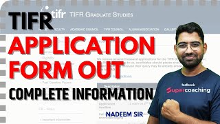 TIFR GS 2024 Official Update  TIFR Application Form Out  How to Fill Form Complete Information [upl. by Sirkin]