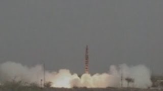 Pakistan test fires nuclear missile capable of striking India New footage [upl. by Ellimak544]