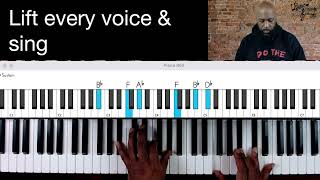 Lift Every Voice amp Sing Piano Tutorial [upl. by Licko]