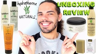 Hydratherma Naturals UNBOXING Product Review Aloe Curl Enhancing Cream Shampoo Growth Lotion [upl. by Ailaro]