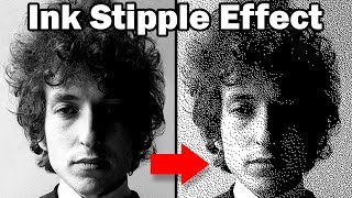 Photoshop Tutorial SuperQuick Way to Create a Stipple Portrait [upl. by Biegel]