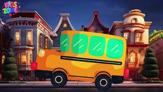 Wheels on the bus Song go round and round  Rhymes collection for toddlers  Kids Zone [upl. by Wayne]