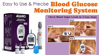 Whats Glucometer घर पर शुगर कैसे टेस्ट करें AGARO Blood Glucose Monitoring System [upl. by Haymes852]