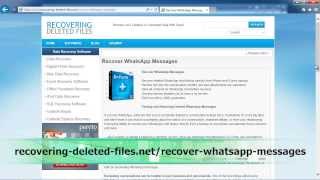 How To Recover Whatsapp Messages QUICK [upl. by Pastelki]